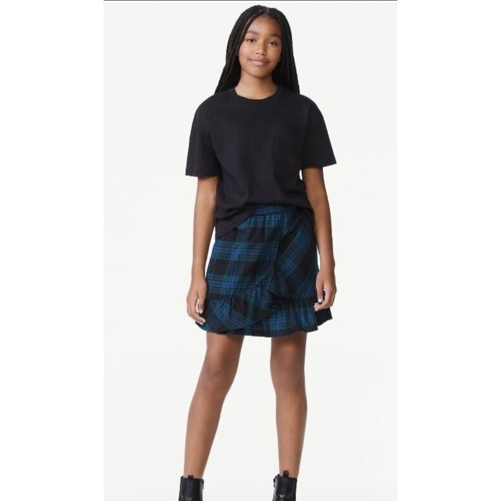 Free Assembly‎ Girls Mixed Ruffle Flannel Skirt Youth Girls Size XL (14/16)